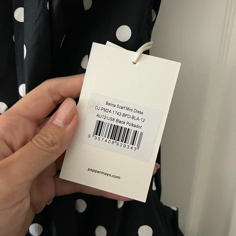 Peppermayo Black and White One Shoulder Dress - Picture 4 of 4